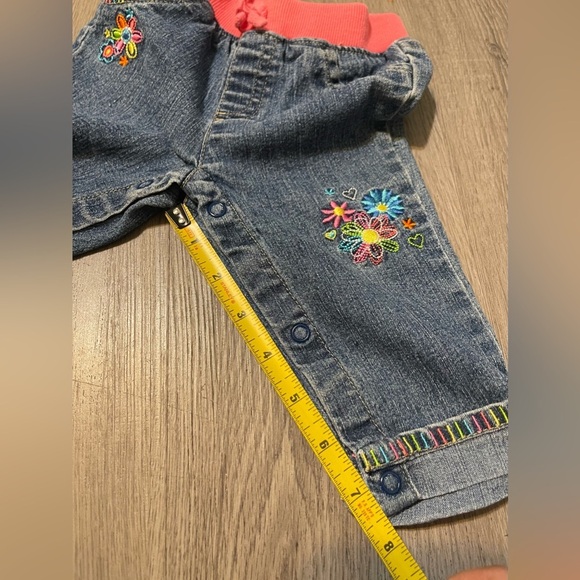 Y2K denim floral pants - Picture 3 of 5